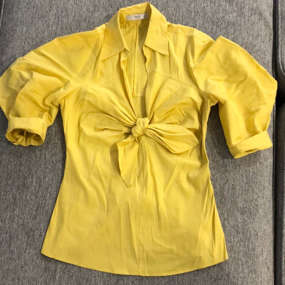 Prada puffed sleeve top